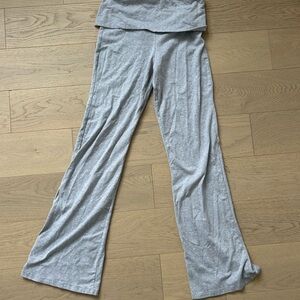 Light Gray fold over flare leggings
